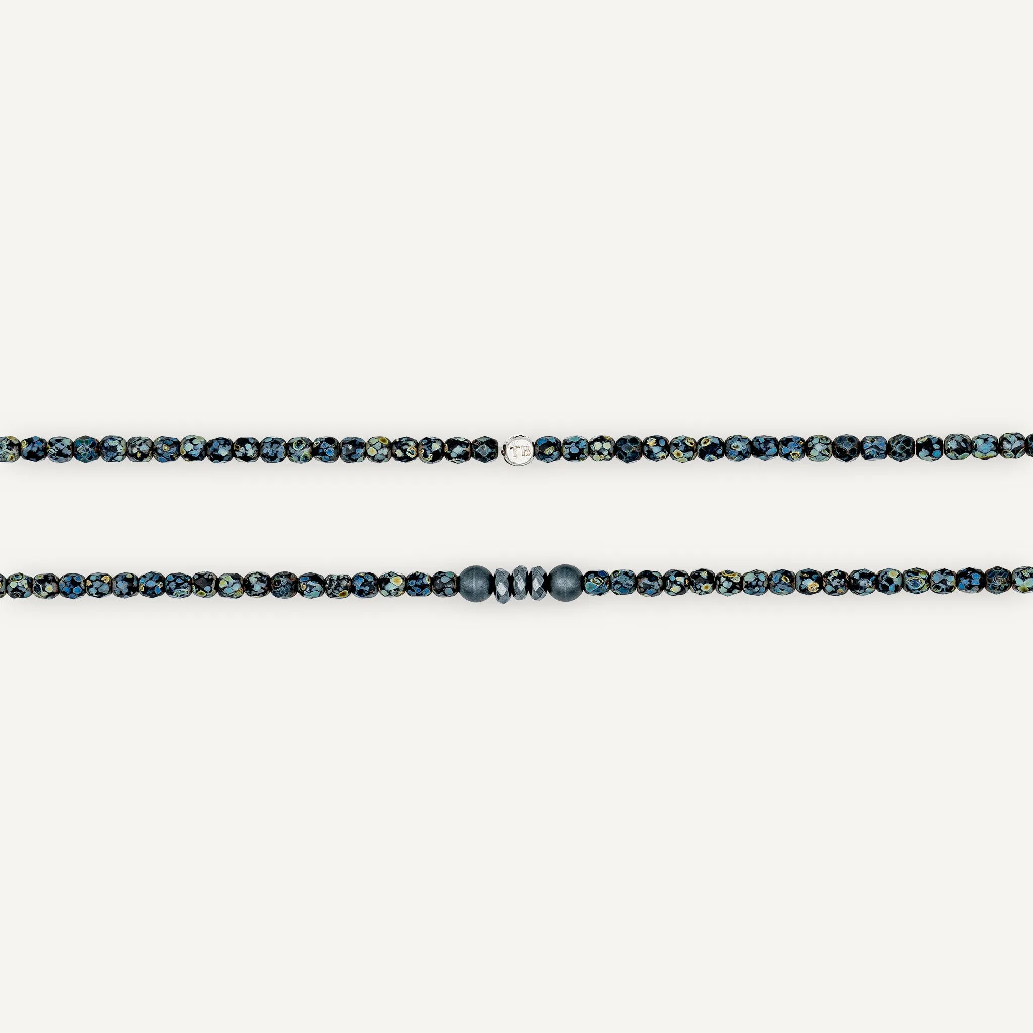 collier / bracelet VERO Noir Rock Mat - Têtes Blondes
