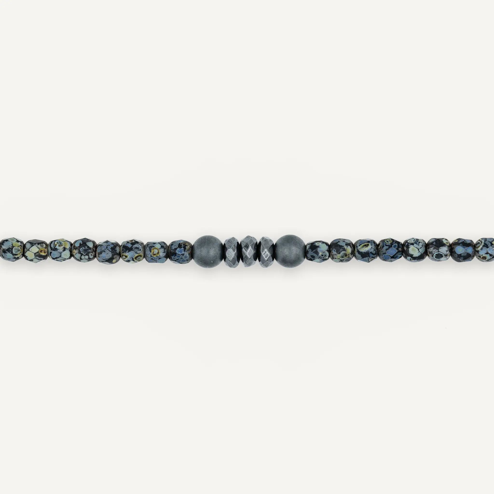 collier / bracelet VERO Noir Rock Mat - Têtes Blondes