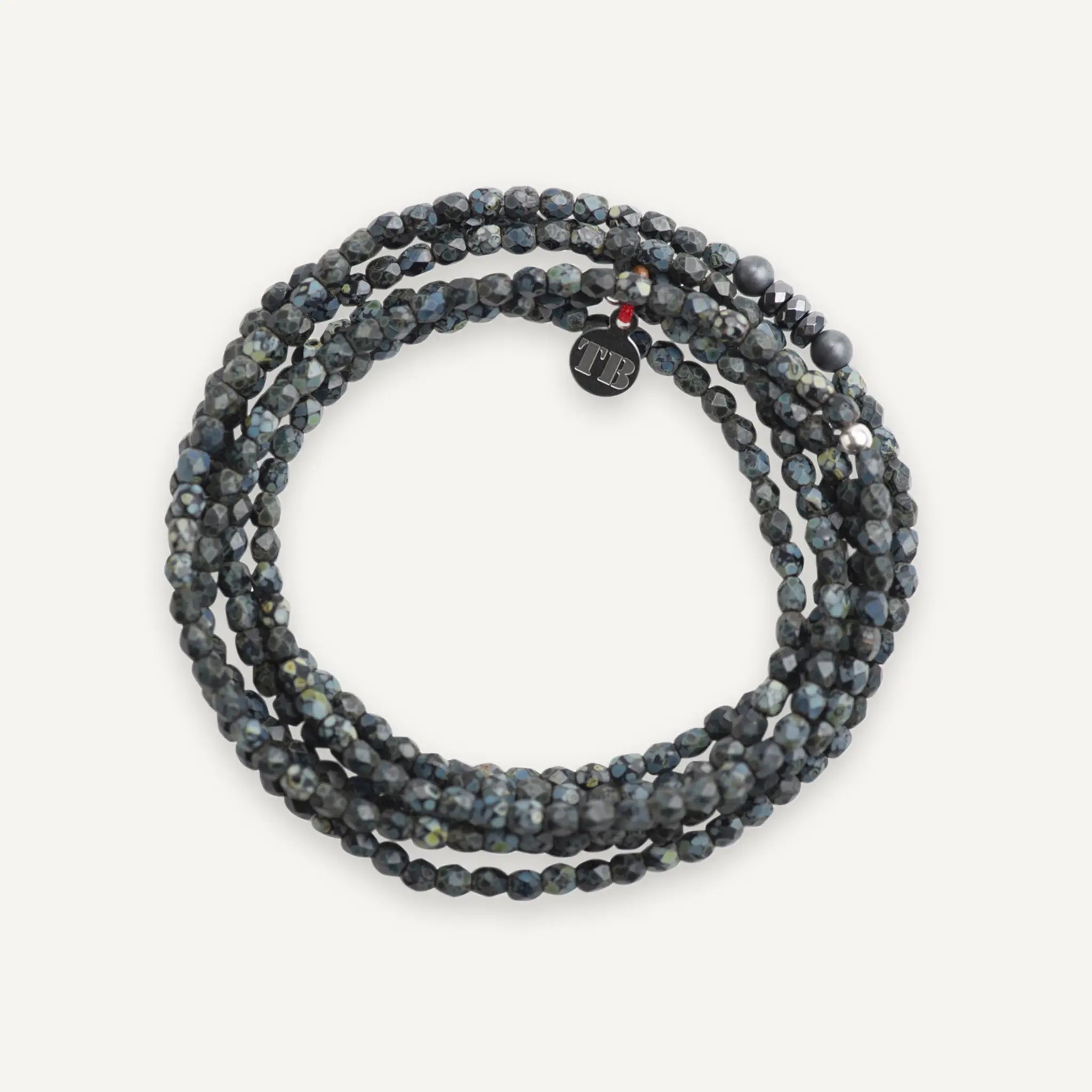 collier / bracelet VERO Noir Rock Mat - Têtes Blondes