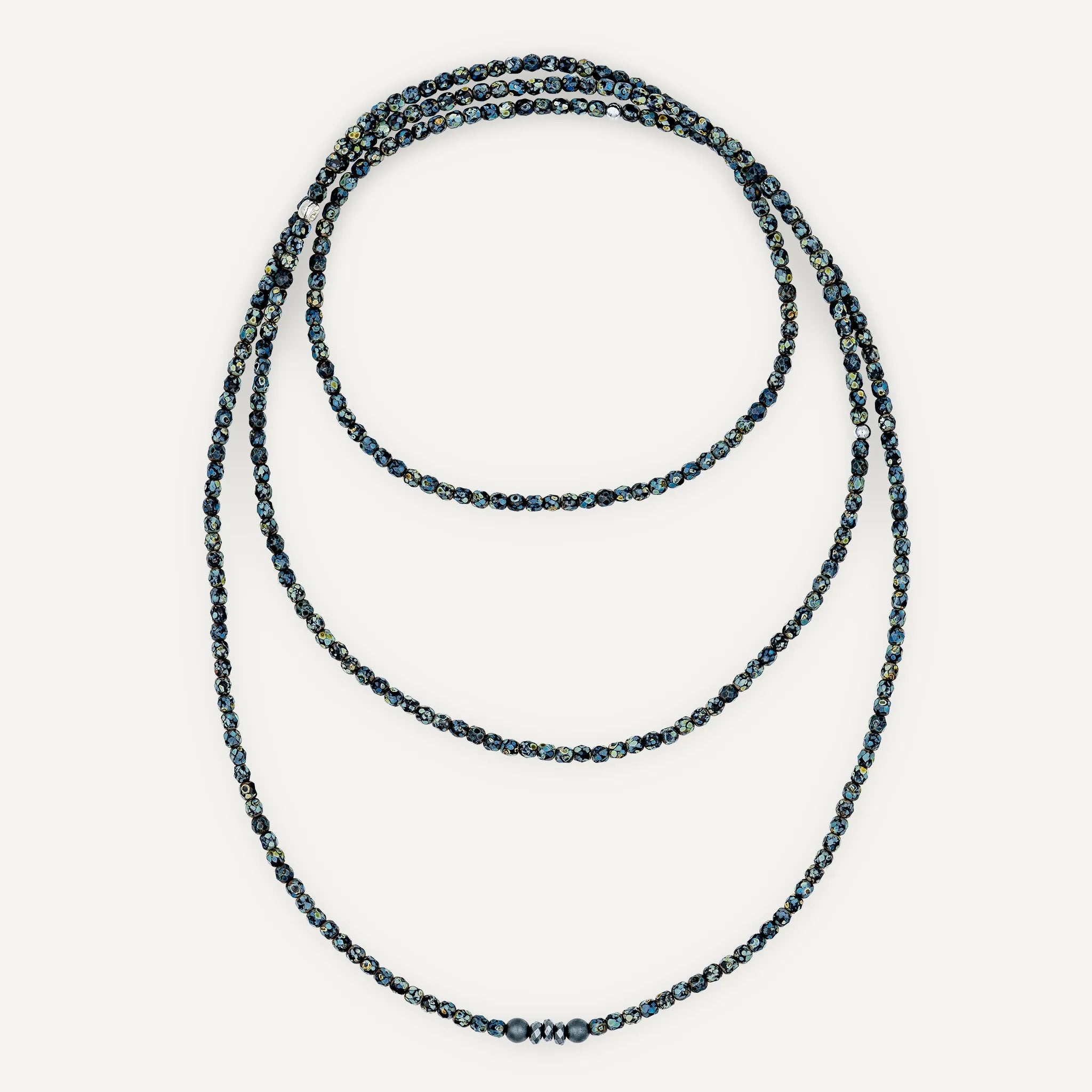 collier / bracelet VERO Noir Rock Mat - Têtes Blondes