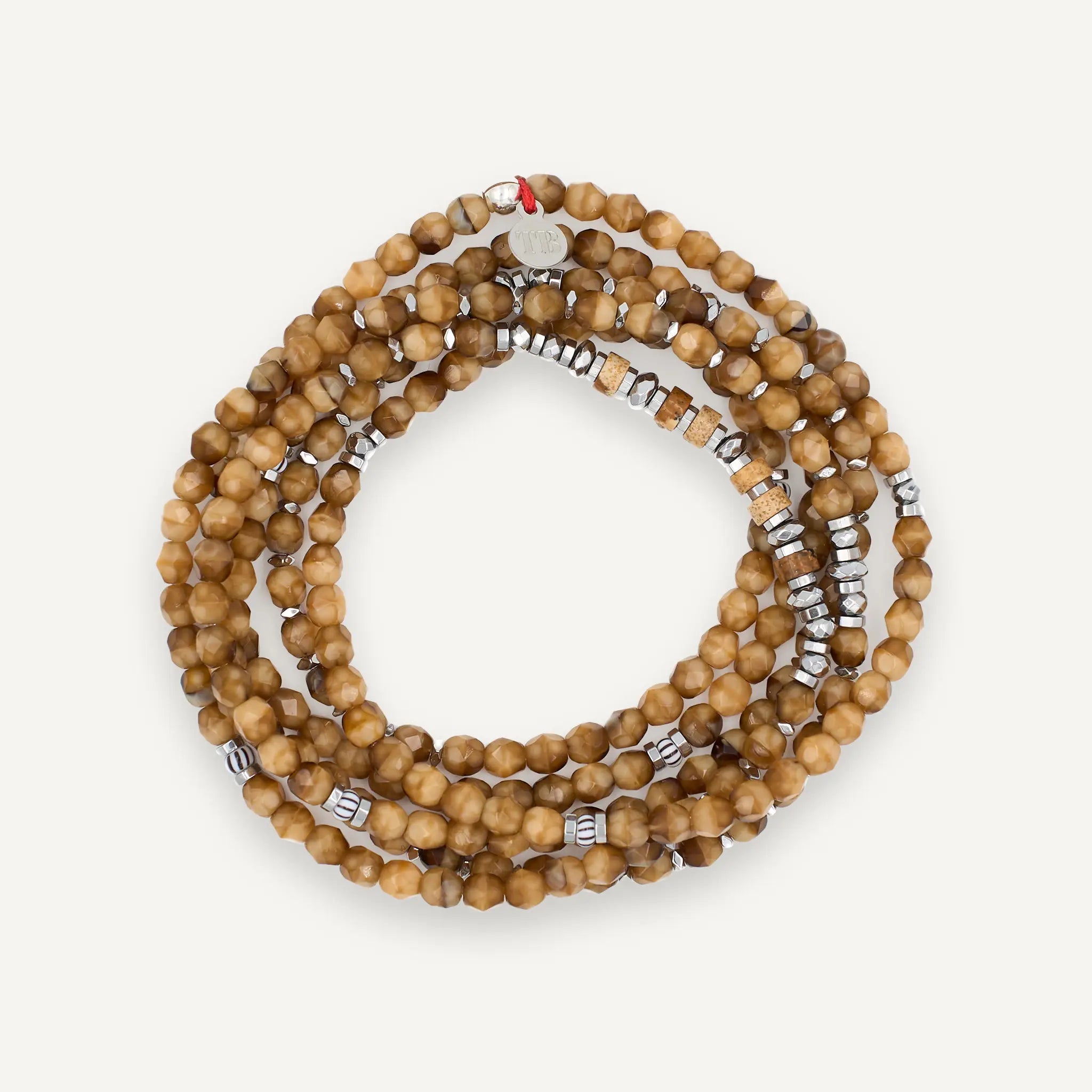 collier / bracelet WOODY 6 - Caramel - Têtes Blondes